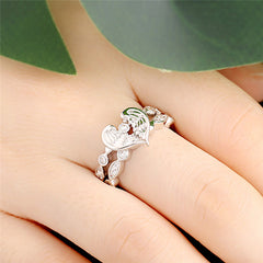 Angel Wings Diamond Couple Ring