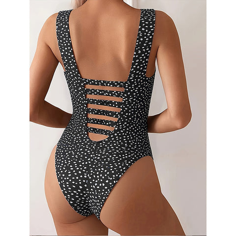 Buy Strappy Printed Tummy-covering One-piece Swimsuit For Women, Tummy Tucker For Women online at Fashionner.