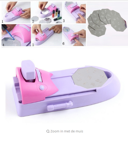 Diy draagbare nail printer art stempelen tool nagellak decoratie printer machine nail stamper set voor nail design - Fashionner