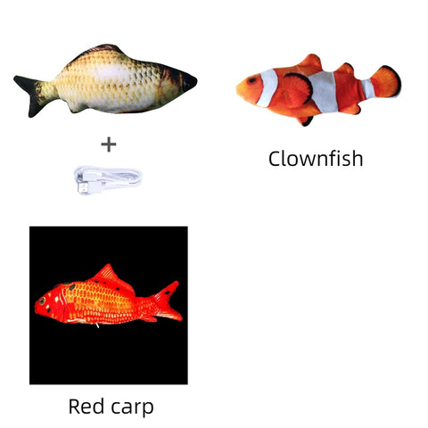 Version sans herbe à chat - Jouet électrique de simulation de poisson sauteur