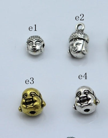 Accessoires de bijoux DIY en argent tibétain, perles intercalaires, perles de matière, semis en or et argent anciens, perles d'argent, perles de perles