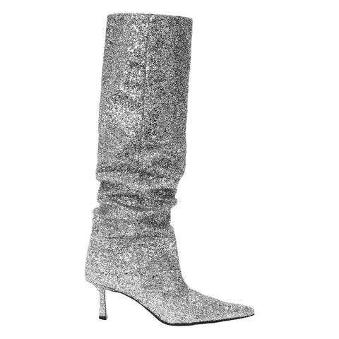 European And American Style Square Toe Cowboy Boot Women's Casual Pleated Pile Style Boots Stiletto Heel - Fashionner