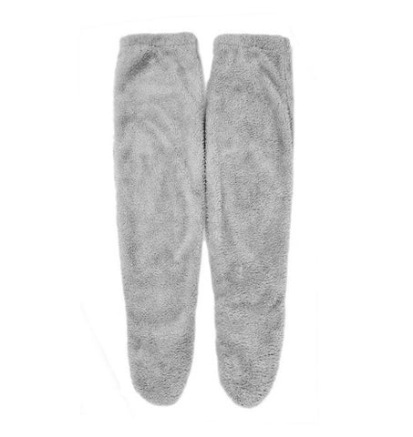 Indoor Plush Warmth Long Socks Cute Fuzzy Socks Over Knee Winter Leg Warmers Plush Sock Slippers Cozy Stocking - Fashionner