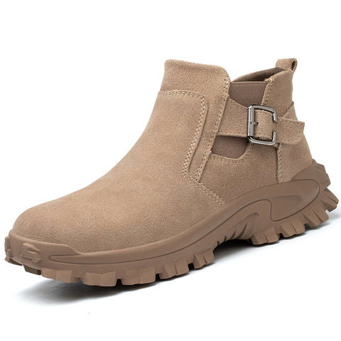 Safety Shoes Anti Smashing And Anti Piercing Steel Toe Cap Anti Skid And Wear Resistant Work Shoes With Rubber Sole - Fashionner