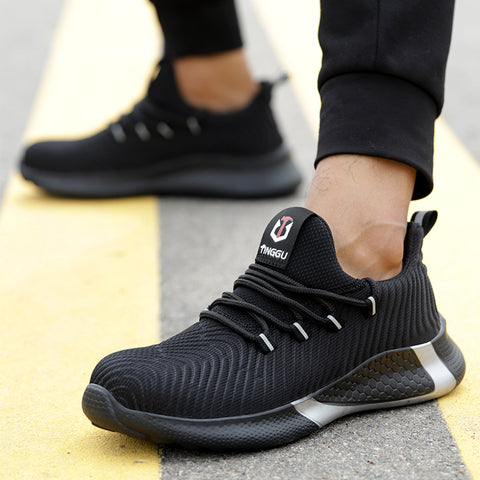 Summer Breathable Labor Insurance Shoes Men's Anti-Smashing Anti-Piercing And Stiff Safety Shoes - Fashionner