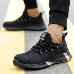 Summer Breathable Labor Insurance Shoes Men's Anti-Smashing Anti-Piercing And Stiff Safety Shoes - Fashionner