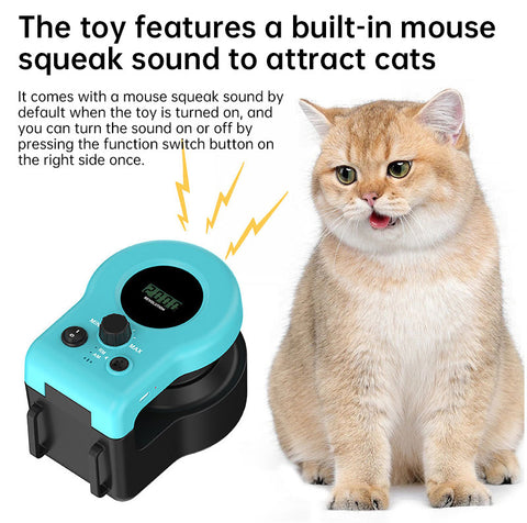 Jouets pour chats automatiques/télécommandés, roue d'exercice interactive pour chats avec vitesse réglable, jouet de chasse simulée pour chats d'intérieur