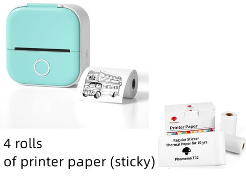 Mini Imprimante Thermique Portable Imprimante Photo Maison Imprimante de Mauvaises Questions pour Étudiant Imprimante d'Étiquettes Mini Bluetooth Étiquette de Prix
