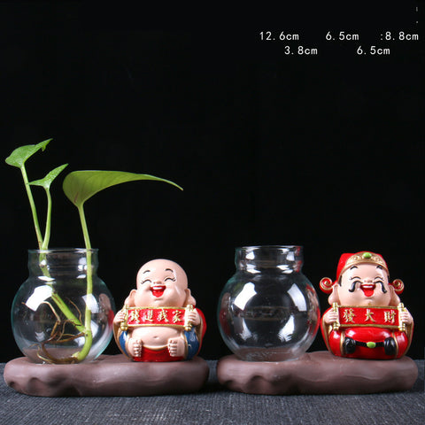Vase hydroponique décoratif Lucky Jinbao