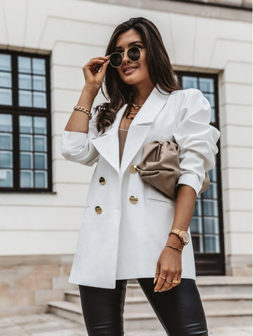 Blazer décontracté croisé pour femme