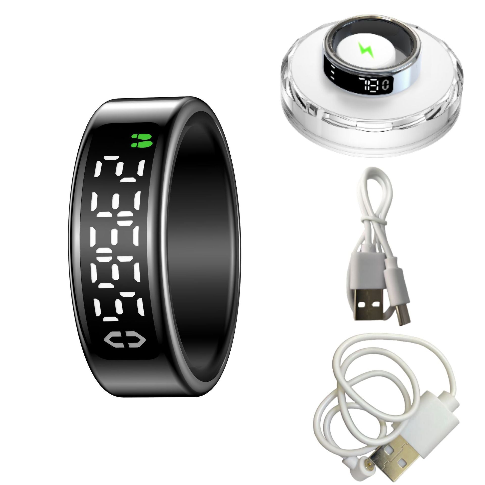 Heart Rate Blood Oxygen Sleep Sports Display Smart Ring
