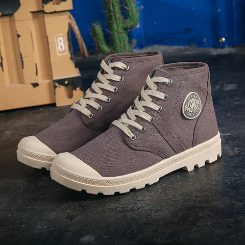 Chaussures en toile décontractées Baskets d'étudiant Tendance polyvalente Hip Hop Montantes Chaussures de randonnée