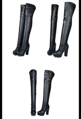 Elastic Force Show Legs Knight Boots Over The Knee - Fashionner