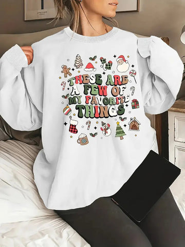 Pull à col rond de Noël pour femmes