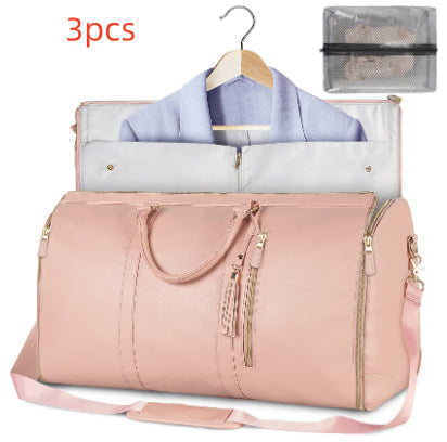Sac de voyage polochon grande capacité, sac à main pour femme, sac à costume pliable, sacs fourre-tout étanches pour vêtements