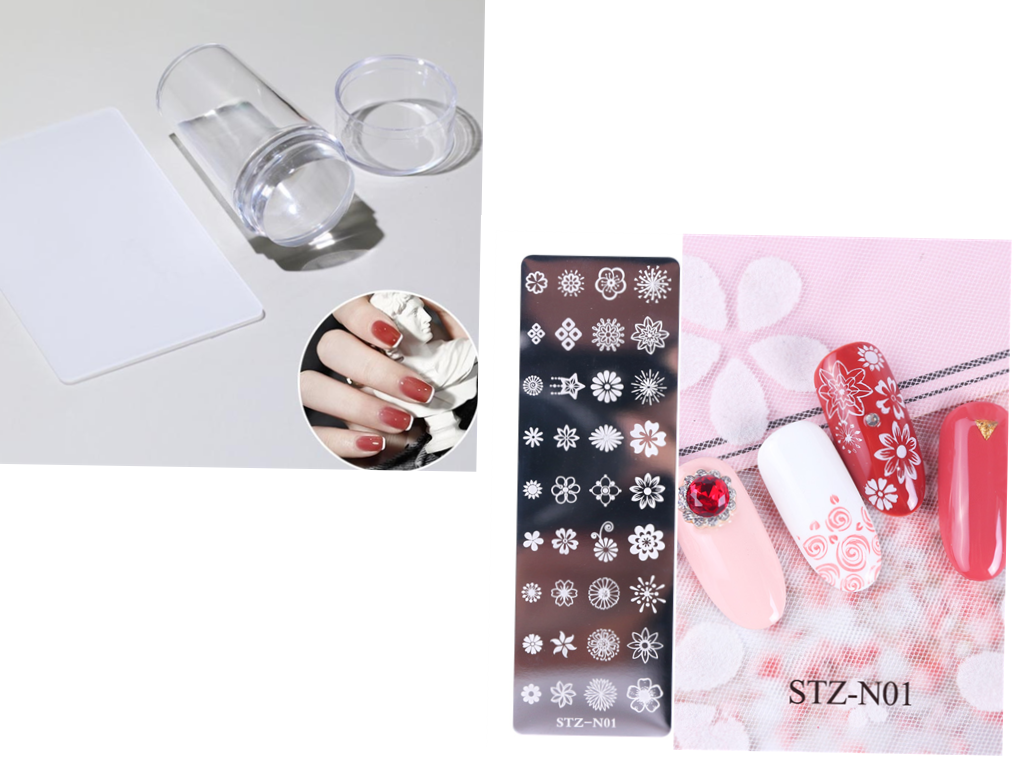 Nail print long steel plate - Fashionner