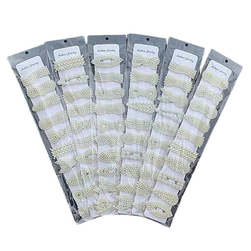 One Card 10 Pearl Hairpins Are Not Re-like BB Clip Bangs Hair Accessories