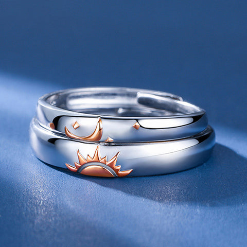 Bague de couple en argent sterling S925