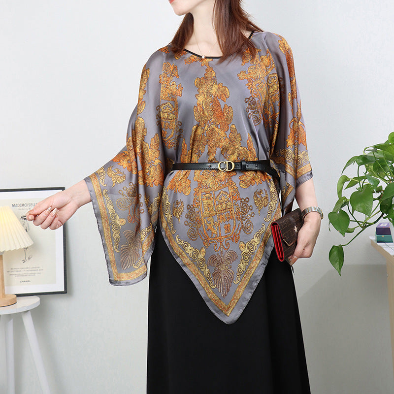 Artificial Silk Pullover Sunscreen Scarf Shawl - Fashionner