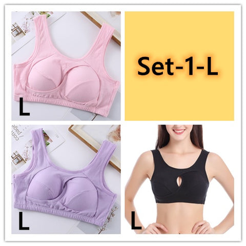 Soutien-gorge Grande Taille pour Femmes, Coton Anti-Choc, Haut de Nuit, Sans Boucles, Lingerie Sans Armature avec Coussinets Amovibles