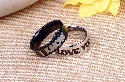 Bague en acier au titane Bague de couple en acier inoxydable Bagues de couple