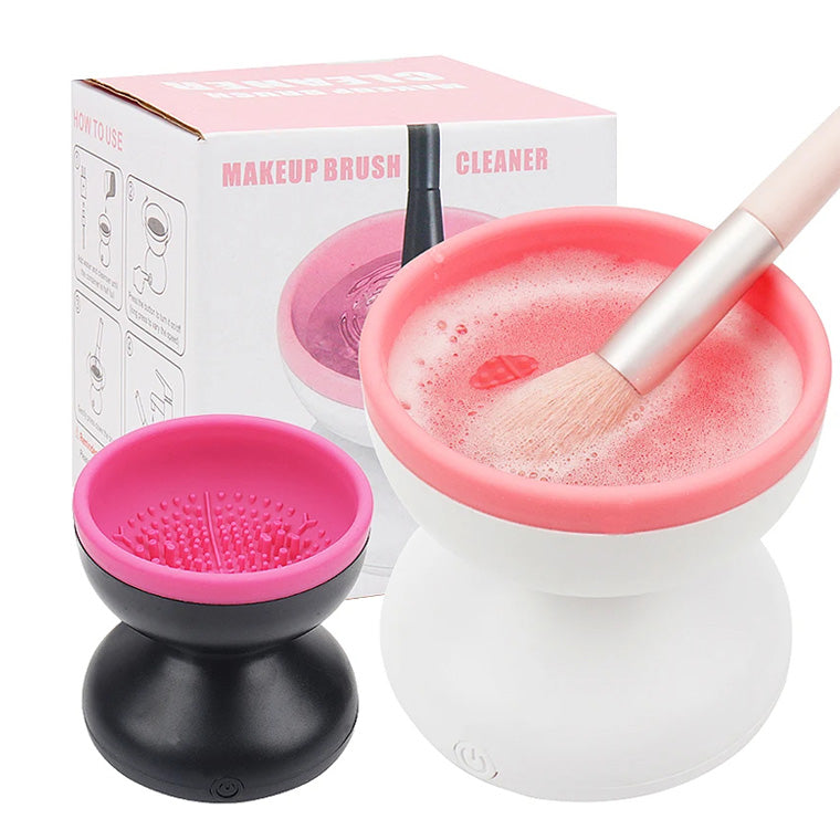 Electric Makeup Brush Cleaner Machine Portable Automatic USB Cosmetic Brush Cleaner Tools For All Size Beauty Makeup Brushes Set - Fashionner