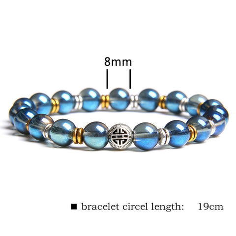 Bracelet en perles de pierre volcanique pour couple et yoga