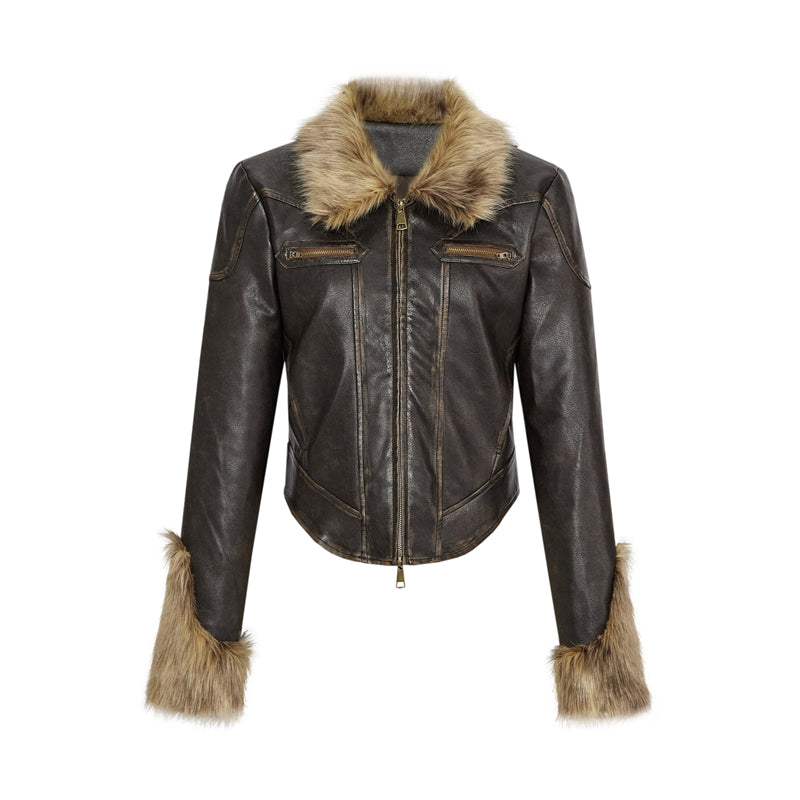 Women's Autumn And Winter Retro Fur Collar Warm And Cotton Jacket - Fashionner