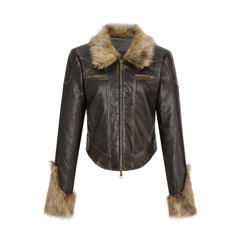 Women's Autumn And Winter Retro Fur Collar Warm And Cotton Jacket - Fashionner