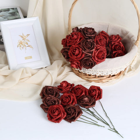 Bouquet de mariée personnalisé de la Saint-Valentin avec fleurs fraîches éternelles
