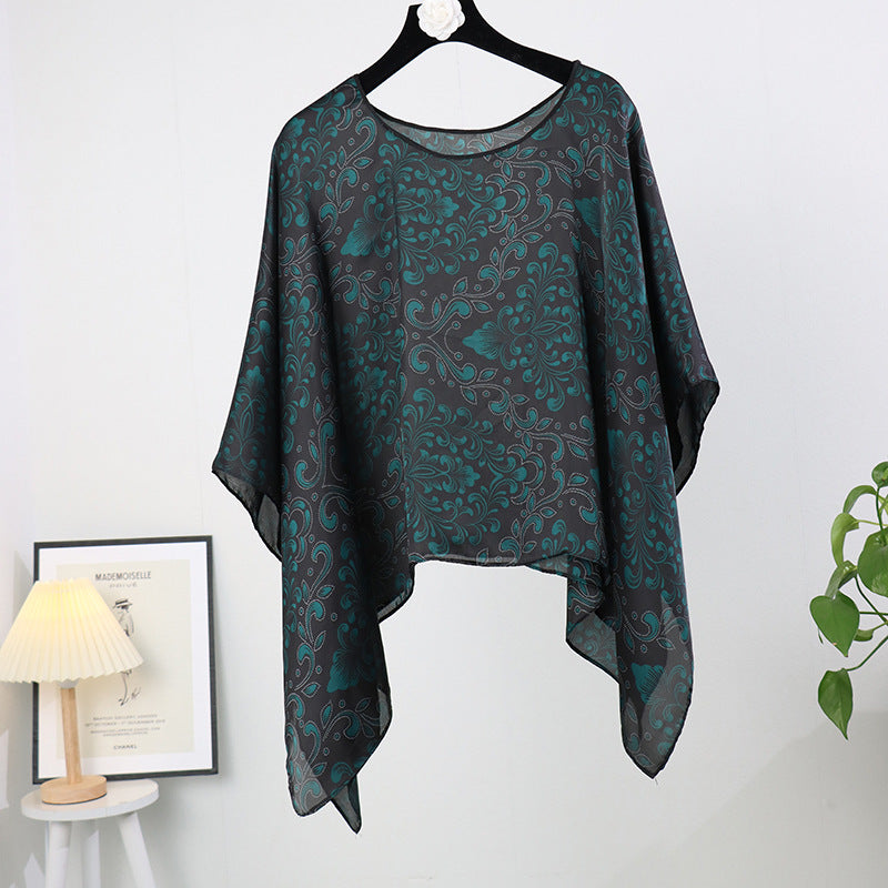 Artificial Silk Pullover Sunscreen Scarf Shawl - Fashionner