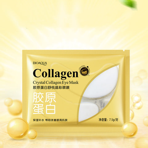 Masque oculaire apaisant en cristal de collagène coloré améliore les ridules