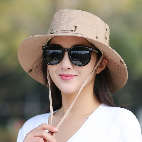 Eight-Button Head Circumference 54-59Cm Foldable Breathable Sun Hat