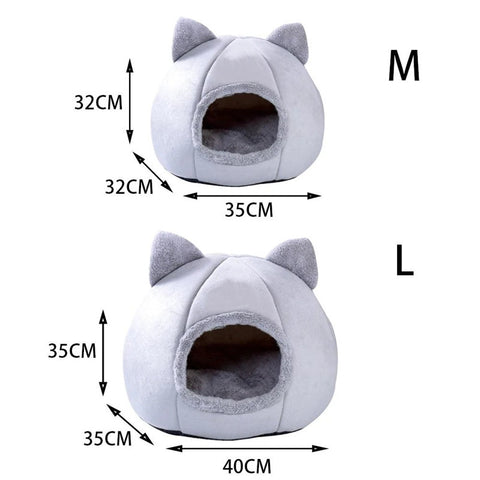 Nid pour chat avec tapis de couchage amovible et lavable