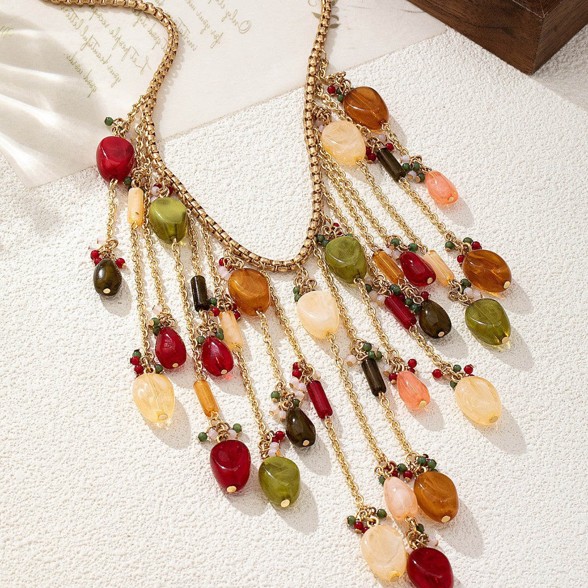 Buy Personalized Western-Style Waterdrop Tassel Necklace online at Fashionner.
