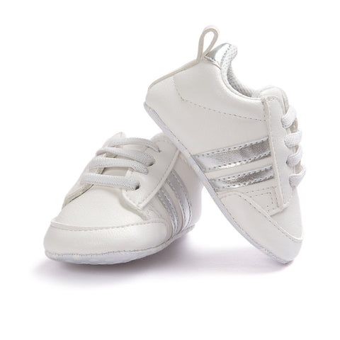 Chaussures Bébé Garçon Fille Mocassins Cuir PU Antidérapantes Souples Baskets Nouveau-né