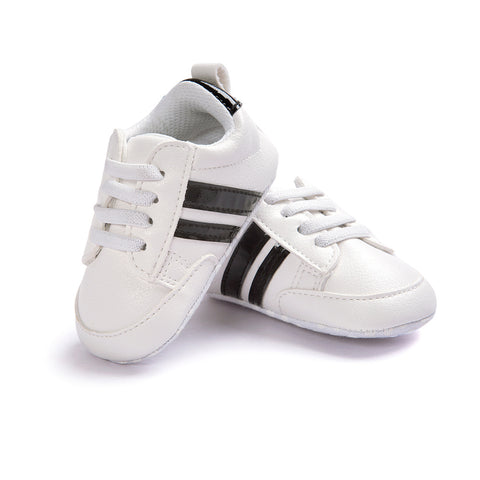 Chaussures Bébé Garçon Fille Mocassins Cuir PU Antidérapantes Souples Baskets Nouveau-né