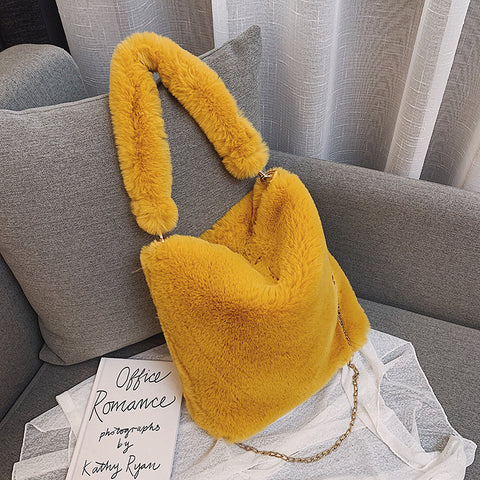 Plush women bag handbag - Fashionner