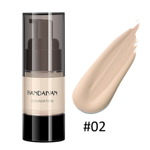 HANDAIYAN Fond de teint couvrant intégral hydratant et waterproof Fond de teint liquide pour le visage Base de maquillage pour peaux foncées