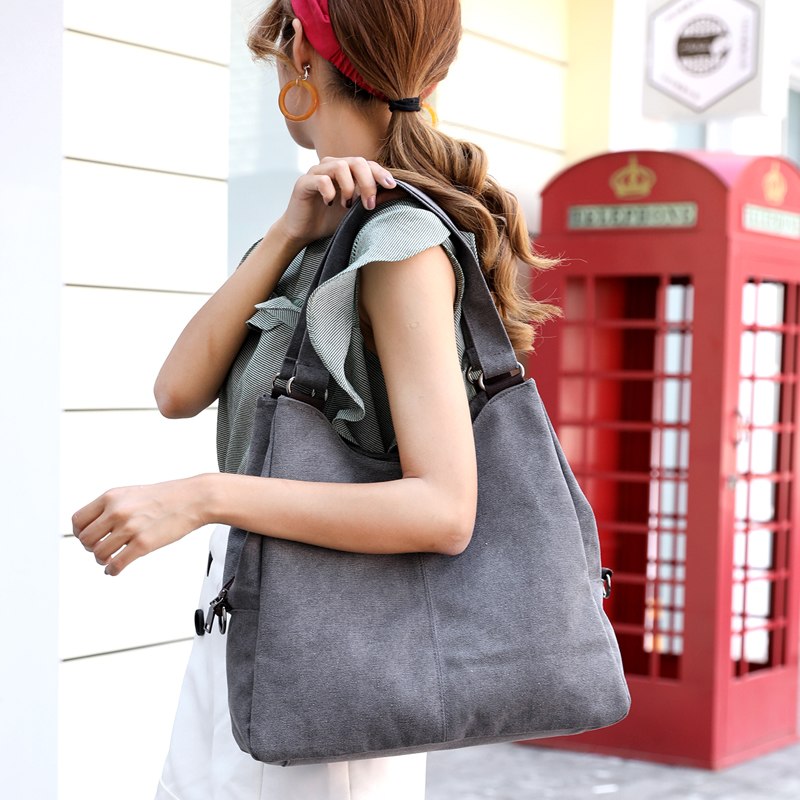 Canvas Shoulder Bag Tote Ladies Hand Bags Luxury Handbags for Women Messenger Bags - Fashionner