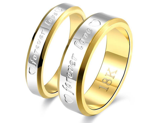 Ensemble de bagues de couple Amour Éternel