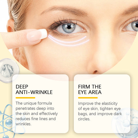 Crème raffermissante pour les yeux réduit les ridules, hydrate et améliore la peau du contour des yeux