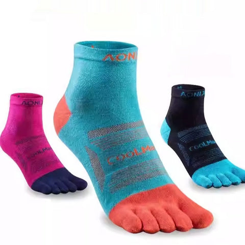Chaussettes de sport de course, de marathon et de randonnée fendues pour hommes et femmes