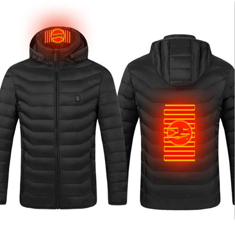 Nouvelle veste chauffante électrique USB en coton, manteau chauffant, vêtements thermiques, gilet chauffant pour homme, hiver