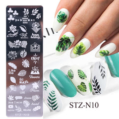 Nail print long steel plate - Fashionner