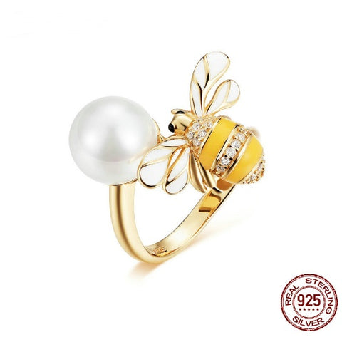 Bague femme abeilles