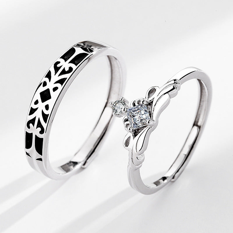 Princess And Knight Couple Ring