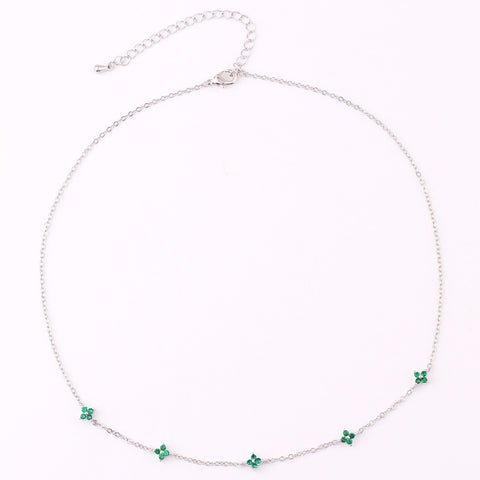 Ins Style Fashion Blue Flower Necklace Vacation Beach Travel Spring Summer Jewelry - Fashionner