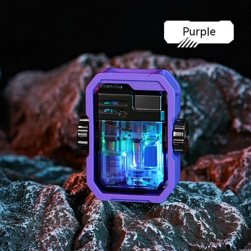 Windproof Transparent Gas Tank Gas Lighters Cool