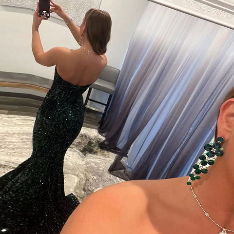 Sequin Evening Dresses For Women Formal  Long Prom Party Gowns - Fashionner